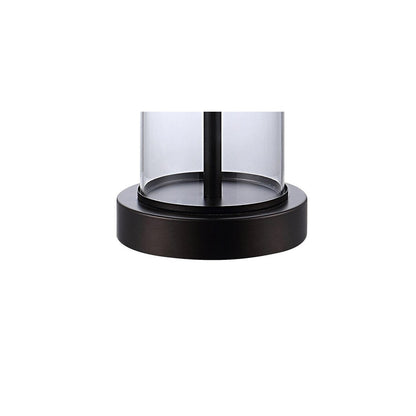 Lampe de table à LED Cabell 21 en verre, contemporaine et moderne, avec chargeur USB, bronze huilé (lot de 2) par JONATHAN Y
