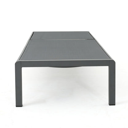 Chaise longue d'extérieur en aluminium Cape Coral (lot de 2) par Christopher Knight Home - 77,56 po x 25,20 po x 11,80 po