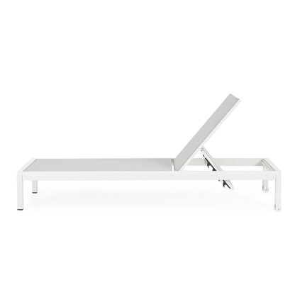 Chaise longue d'extérieur en aluminium Cape Coral (lot de 2) par Christopher Knight Home - 77,56 po x 25,20 po x 11,80 po