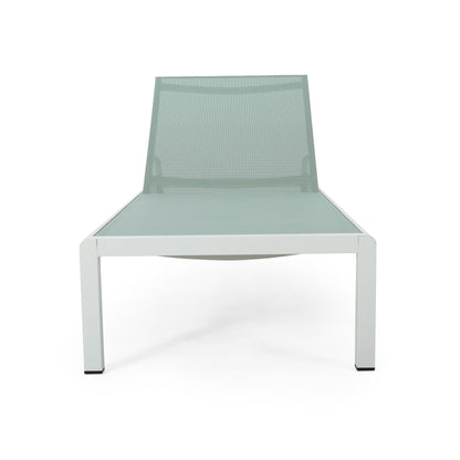 Chaise longue d'extérieur en aluminium Cape Coral (lot de 2) par Christopher Knight Home - 77,56 po x 25,20 po x 11,80 po