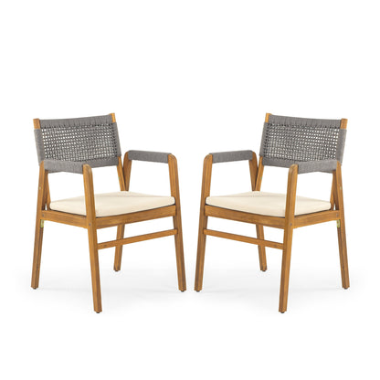 Ensemble de salle à manger d'extérieur Captef 5 pièces en bois d'acacia par Christopher Knight Home