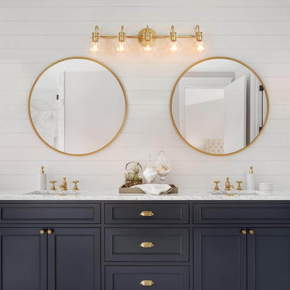 Applique murale moderne en verre à 3 lumières pour salle de bain
