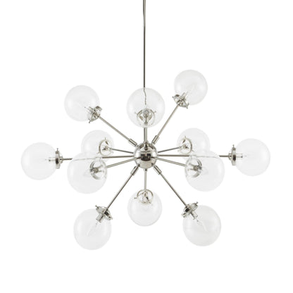 Lustre Paige à 12 lumières avec ampoules globe surdimensionnées INK+IVY