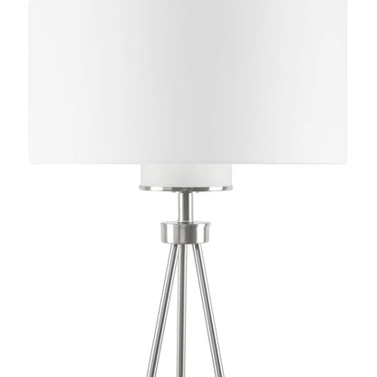 Lampadaire trépied en métal INK+IVY Pacific avec abat-jour en verre