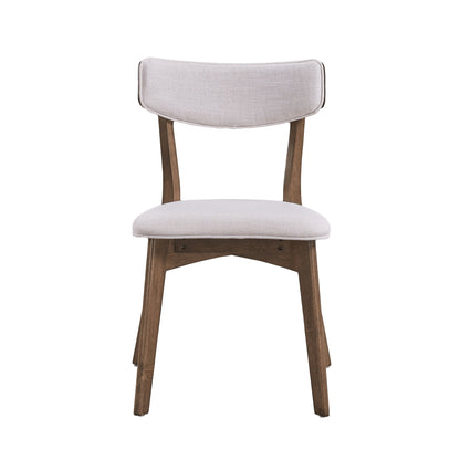 Chaises de salle à manger Chazz en bois d'hévéa rembourrées, style milieu de siècle (lot de 2/4) par Christopher Knight Home