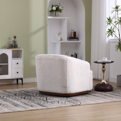Fauteuil pivotant en chenille, canapé d'appoint confortable à 360 degrés pour salon, chambre et bureau avec coussin amovible
