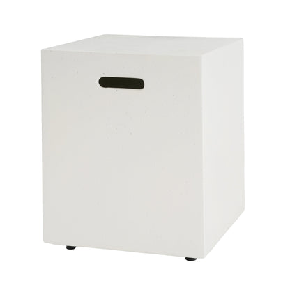 Christopher Knight Home - Table d'appoint d'extérieur en béton léger Aidan avec support pour réservoir