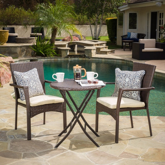 Ensemble bistrot 3 pièces en osier Elba par Christopher Knight Home