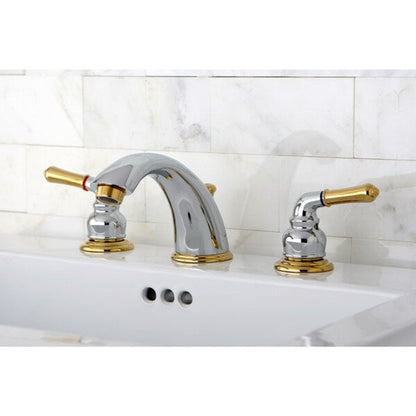 Robinet de salle de bain à large bec en chrome/laiton poli