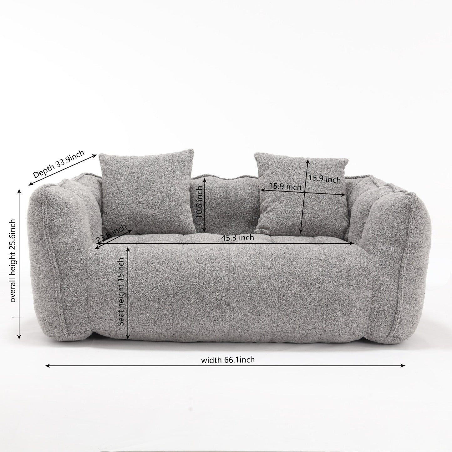 Canapé inclinable carré confortable