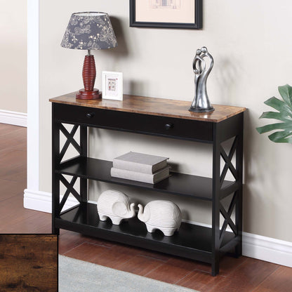 Console Oxford à 1 tiroir avec étagères Convenience Concepts