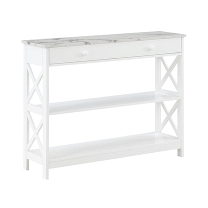 Console Oxford à 1 tiroir avec étagères Convenience Concepts