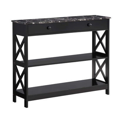 Console Oxford à 1 tiroir avec étagères Convenience Concepts
