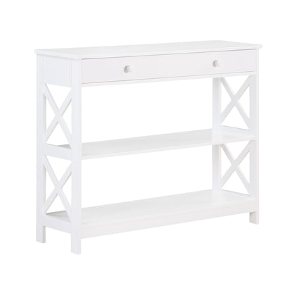 Console Oxford à 1 tiroir avec étagères Convenience Concepts