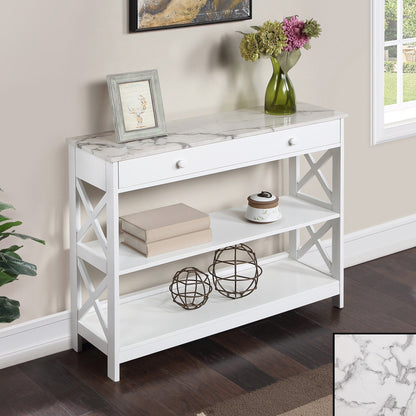 Console Oxford à 1 tiroir avec étagères Convenience Concepts