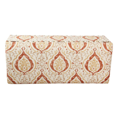 Banc de rangement rembourré Copper Grove Muscari avec bordure cloutée