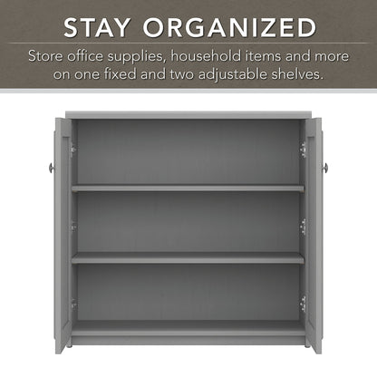 Armoire de rangement Fairview avec portes et étagères par Bush Furniture - 31,73 L x 12,76 l x 30,71 H