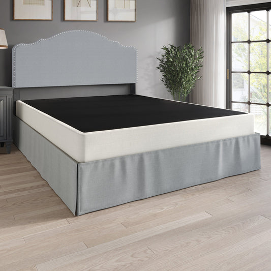Sommier à ressorts en métal CraftPorch de 5 pouces avec housse en lin gris chaud
