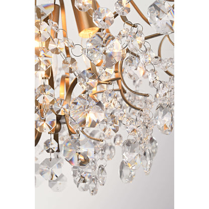 Plafonnier d'intérieur élégant à 3 lumières en cristal Dalia