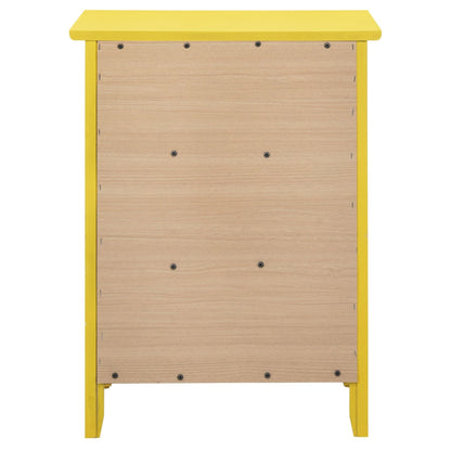 Table de chevet transitionnelle en bois à 3 tiroirs Daniel