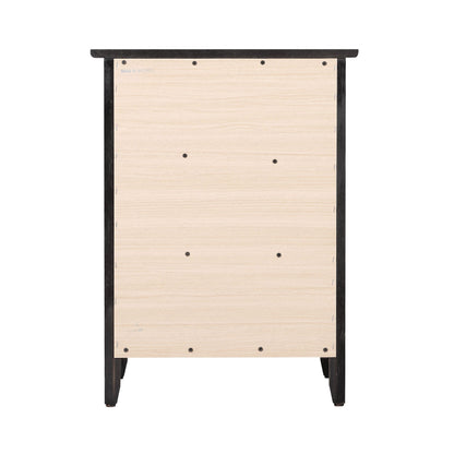 Table de chevet transitionnelle en bois à 3 tiroirs Daniel