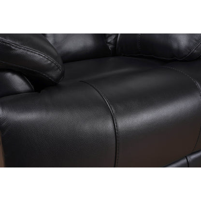 Fauteuil inclinable manuel extensible avec repose-pieds en cuir véritable marron de qualité supérieure Davin