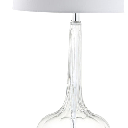 Lampe de table à LED Diamante 28,5 en verre, forme goutte d'eau, rose (lot de 2) par JONATHAN Y