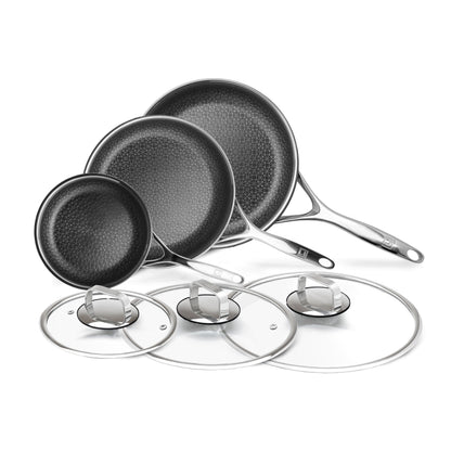 Batterie de cuisine hybride antiadhésive DiamondClad 6 pièces