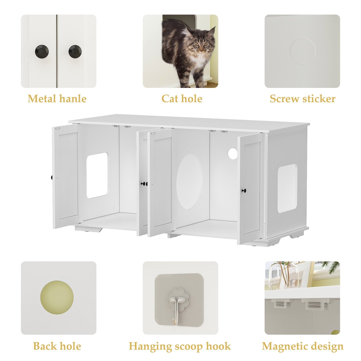 Meubles de dissimulation pour bac à litière pour chat et toilettes privées pour animaux de compagnie