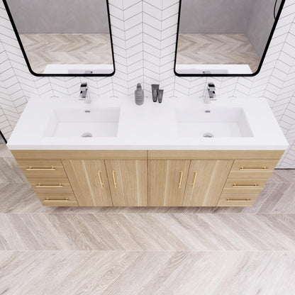 Meuble-lavabo autoportant Eliza de 72 po avec double vasque
