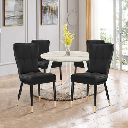 Lot de 2/4 chaises de salle à manger rembourrées en similicuir