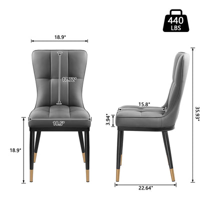 Lot de 2/4 chaises de salle à manger rembourrées en similicuir