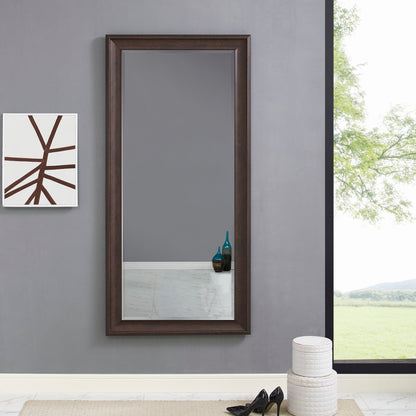 Miroir de sol encadré pleine longueur - Grand miroir rectangulaire sur pied, miroir intégral pour chambre et dressing