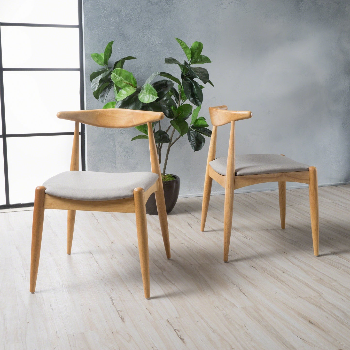 Chaises de salle à manger modernes du milieu du siècle Francie (lot de 2) par Christopher Knight Home - 20,50 L x 20,25 L x 29,75 H