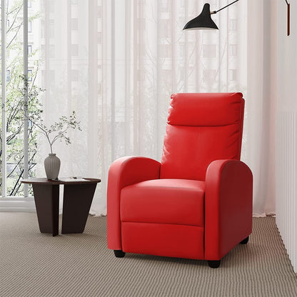 Canapé inclinable en cuir PU Furniwell avec siège et dossier rembourrés.