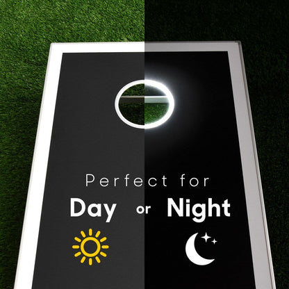 Ensemble de cornhole lumineux à LED de taille réglementaire GoSports