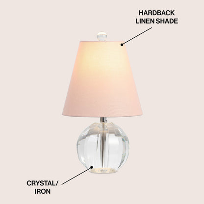 Lampe de table Goddard 16 boules de cristal/métal à LED, par JONATHAN Y