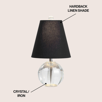 Lampe de table Goddard 16 boules de cristal/métal à LED, par JONATHAN Y