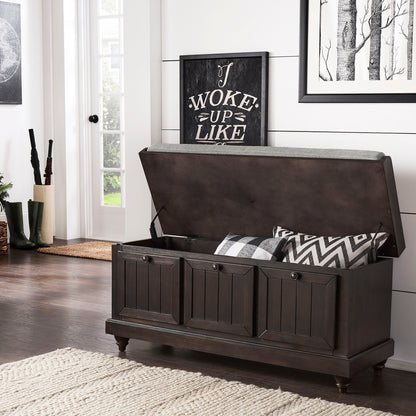 Banc de rangement Granger avec coussin d'assise en lin par iNSPIRE Q Classic
