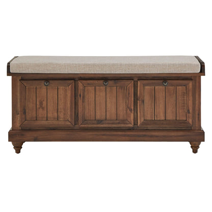 Banc de rangement Granger avec coussin d'assise en lin par iNSPIRE Q Classic
