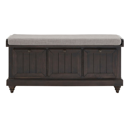 Banc de rangement Granger avec coussin d'assise en lin par iNSPIRE Q Classic
