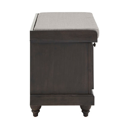 Banc de rangement Granger avec coussin d'assise en lin par iNSPIRE Q Classic