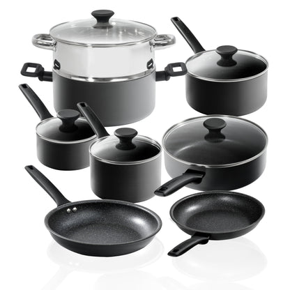 Batterie de cuisine antiadhésive anodisée dure Granitestone Pro Premier 13 pièces