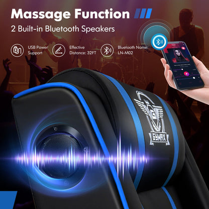 Fauteuil de massage inclinable Gymax en cuir synthétique