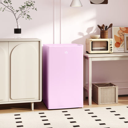 Mini-réfrigérateur compact HOMCOM de 3,2 pi³ avec congélateur, porte simple et thermostat réglable pour chambre à coucher