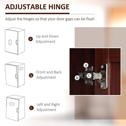 HOMCOM 63 Garde-manger de cuisine 2 portes, meuble de rangement indépendant avec étagères à 5 niveaux et 2 étagères réglables pour salle à manger