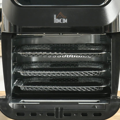 Grand four à friteuse à air HOMCOM de taille familiale, four de comptoir idéal pour la cuisine - 12,5 x 13,25 x 14,5