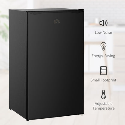 Mini-réfrigérateur compact HOMCOM de 3,2 pi³ avec congélateur, porte simple et thermostat réglable pour chambre à coucher