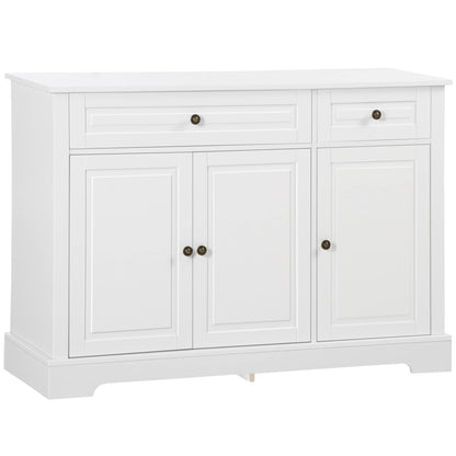 Buffet moderne HOMCOM avec placards de rangement, 2 tiroirs et étagères réglables, noir