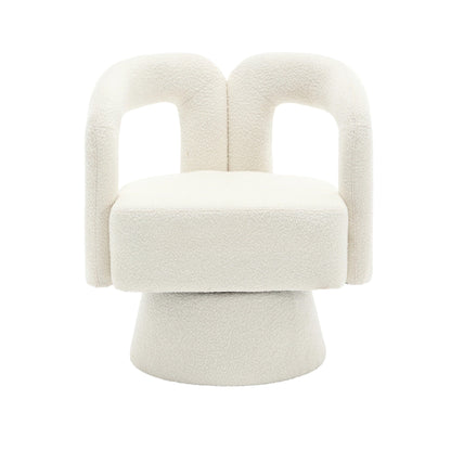 Fauteuils d'appoint pivotants à 360 degrés rembourrés Boucle de HOMEFUN